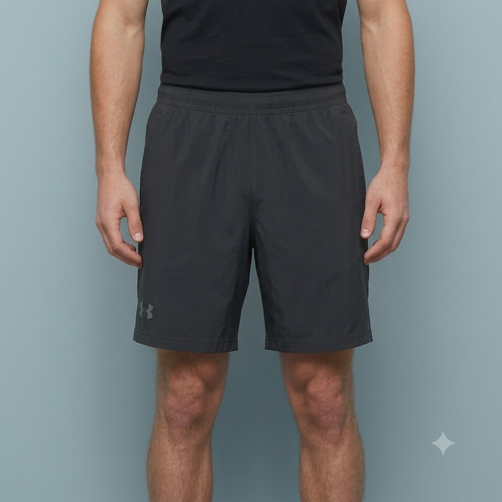 Under Armour Athletic Shorts Men's M Gray Loose Fit Drawstring Gym